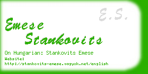 emese stankovits business card